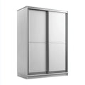 Wardrobe - Wooden 200x150x60 cm - White - Sliding Door Design